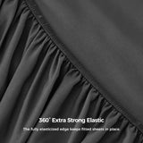 Embroidered Microfiber Bed Sheets Set