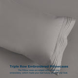 Embroidered Microfiber Bed Sheets Set