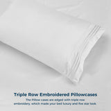 Embroidered Microfiber Bed Sheets Set