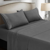 Embroidered Microfiber Bed Sheets Set