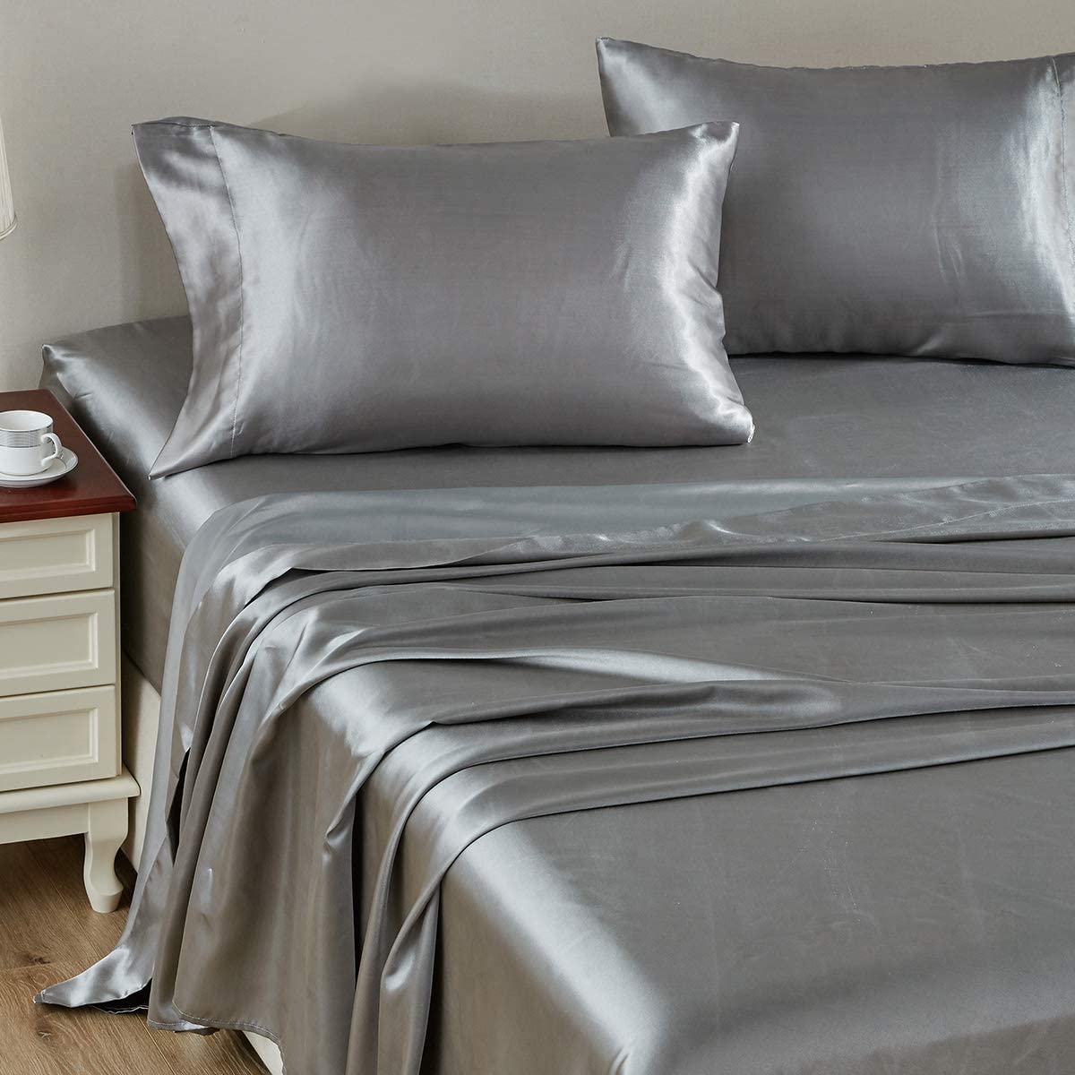 Satin Bed Sheet Set – CozyLux Home