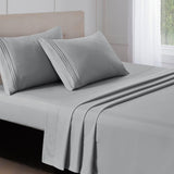 Embroidered Microfiber Bed Sheets Set