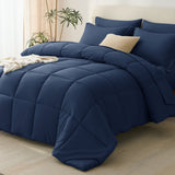 CozyLux Comforter Set - 7 Pieces Bed in a Bag, All Season Soft Bedding Set, Oeko-Tex Certified Bed Set with Down Alternative Comforter, Sheets, Pillowcases & Pillow Shams