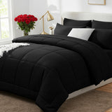 CozyLux Comforter Sets - 7 Pieces Bed in a Bag Set, Bedding Sets with All Season Quilted Comforter, Flat Sheet, Fitted Sheet, Pillowcases