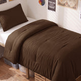 CozyLux Comforter Set 2/3 Pieces Solid Breathable Quilted Style Bedding Sets, Luxury Fluffy Soft Microfiber Down Alternative Comforter for All Seasons