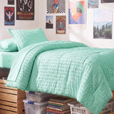 CozyLux Seersucker Bed in a Bag 5/7 Pieces All-Season Soft Comforter Sets