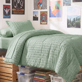 CozyLux Seersucker Bed in a Bag 5/7 Pieces All-Season Soft Comforter Sets