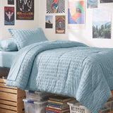 CozyLux Seersucker Bed in a Bag 5/7 Pieces All-Season Soft Comforter Sets