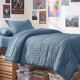 CozyLux Seersucker Bed in a Bag 5/7 Pieces All-Season Soft Comforter Sets