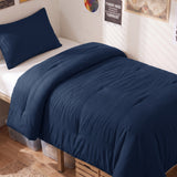 CozyLux Comforter Set 2/3 Pieces Solid Breathable Quilted Style Bedding Sets, Luxury Fluffy Soft Microfiber Down Alternative Comforter for All Seasons