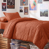 CozyLux Seersucker Bed in a Bag 5/7 Pieces All-Season Soft Comforter Sets