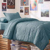 CozyLux Seersucker Bed in a Bag 5/7 Pieces All-Season Soft Comforter Sets