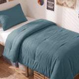 CozyLux Comforter Set 2/3 Pieces Solid Breathable Quilted Style Bedding Sets, Luxury Fluffy Soft Microfiber Down Alternative Comforter for All Seasons