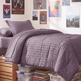 CozyLux Seersucker Bed in a Bag 5/7 Pieces All-Season Soft Comforter Sets