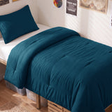 CozyLux Comforter Set 2/3 Pieces Solid Breathable Quilted Style Bedding Sets, Luxury Fluffy Soft Microfiber Down Alternative Comforter for All Seasons