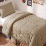 CozyLux Comforter Set 2/3 Pieces Solid Breathable Quilted Style Bedding Sets, Luxury Fluffy Soft Microfiber Down Alternative Comforter for All Seasons