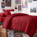 CozyLux Seersucker Bed in a Bag 5/7 Pieces All-Season Soft Comforter Sets