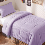 CozyLux Comforter Set 2/3 Pieces Solid Breathable Quilted Style Bedding Sets, Luxury Fluffy Soft Microfiber Down Alternative Comforter for All Seasons