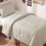 CozyLux Comforter Set 2/3 Pieces Solid Breathable Quilted Style Bedding Sets, Luxury Fluffy Soft Microfiber Down Alternative Comforter for All Seasons