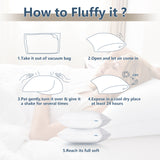 CozyLux Soft Supportive Bed Pillows for Side and Back Sleepers, Oeko-Tex Certified Down Alternative Filling, Hotel Quality Fluffy Sleeping Pillow, White