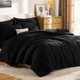 CozyLux Comforter Set - 7 Pieces Bed in a Bag, All Season Soft Bedding Set, Oeko-Tex Certified Bed Set with Down Alternative Comforter, Sheets, Pillowcases & Pillow Shams