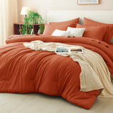 CozyLux Comforter Set Bed in a Bag Soft Bedding Comforter, All Season Microfiber Bed Sets with Down Alternative Comforter, Fitted Sheet, Flat Sheet, Pillow Shams and Pillowcases
