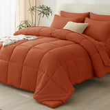 CozyLux Comforter Set - 7 Pieces Bed in a Bag, All Season Soft Bedding Set, Oeko-Tex Certified Bed Set with Down Alternative Comforter, Sheets, Pillowcases & Pillow Shams