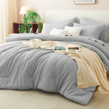 CozyLux Comforter Set Bed in a Bag Soft Bedding Comforter, All Season Microfiber Bed Sets with Down Alternative Comforter, Fitted Sheet, Flat Sheet, Pillow Shams and Pillowcases
