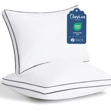 CozyLux Bed Pillows, Soft and Supportive 3D/7D Down Alternative Pillows for Sleeping, Luxury Hotel Quality Gusseted Bedding Pillows for Back, Stomach or Side Sleepers