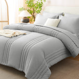 CozyLux Comforter Sets - 7 Piece Bed in a Bag Comforter Set with Sheets Luxury Bed Set All Seasons, Soft Bedding Set with Down Alternative Comforter, Sheets, Pillowcases & Shams