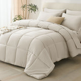 CozyLux Comforter Set - 7 Pieces Bed in a Bag, All Season Soft Bedding Set, Oeko-Tex Certified Bed Set with Down Alternative Comforter, Sheets, Pillowcases & Pillow Shams