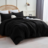 CozyLux Comforter Set 2/3 Pieces Solid Breathable Quilted Style Bedding Sets, Luxury Fluffy Soft Microfiber Down Alternative Comforter for All Seasons