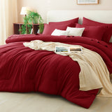CozyLux Comforter Set Bed in a Bag Soft Bedding Comforter, All Season Microfiber Bed Sets with Down Alternative Comforter, Fitted Sheet, Flat Sheet, Pillow Shams and Pillowcases