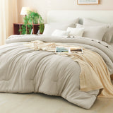 CozyLux Comforter Set Bed in a Bag Soft Bedding Comforter, All Season Microfiber Bed Sets with Down Alternative Comforter, Fitted Sheet, Flat Sheet, Pillow Shams and Pillowcases