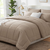 CozyLux Comforter Sets - 7 Pieces Bed in a Bag Set, Bedding Sets with All Season Quilted Comforter, Flat Sheet, Fitted Sheet, Pillowcases