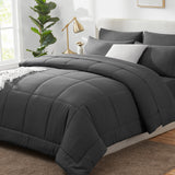 CozyLux Comforter Sets - 7 Pieces Bed in a Bag Set, Bedding Sets with All Season Quilted Comforter, Flat Sheet, Fitted Sheet, Pillowcases