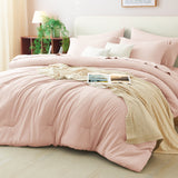 CozyLux Comforter Set Bed in a Bag Soft Bedding Comforter, All Season Microfiber Bed Sets with Down Alternative Comforter, Fitted Sheet, Flat Sheet, Pillow Shams and Pillowcases