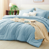 CozyLux Comforter Set Bed in a Bag Soft Bedding Comforter, All Season Microfiber Bed Sets with Down Alternative Comforter, Fitted Sheet, Flat Sheet, Pillow Shams and Pillowcases