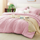 CozyLux Comforter Set Bed in a Bag Soft Bedding Comforter, All Season Microfiber Bed Sets with Down Alternative Comforter, Fitted Sheet, Flat Sheet, Pillow Shams and Pillowcases