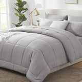 CozyLux Comforter Sets - 7 Pieces Bed in a Bag Set, Bedding Sets with All Season Quilted Comforter, Flat Sheet, Fitted Sheet, Pillowcases