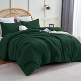 CozyLux Comforter Set 2/3 Pieces Solid Breathable Quilted Style Bedding Sets, Luxury Fluffy Soft Microfiber Down Alternative Comforter for All Seasons