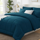 CozyLux Comforter Sets - 7 Pieces Bed in a Bag Set, Bedding Sets with All Season Quilted Comforter, Flat Sheet, Fitted Sheet, Pillowcases