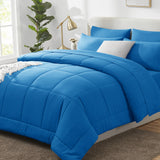 CozyLux Comforter Sets - 7 Pieces Bed in a Bag Set, Bedding Sets with All Season Quilted Comforter, Flat Sheet, Fitted Sheet, Pillowcases