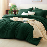 CozyLux Comforter Set Bed in a Bag Soft Bedding Comforter, All Season Microfiber Bed Sets with Down Alternative Comforter, Fitted Sheet, Flat Sheet, Pillow Shams and Pillowcases