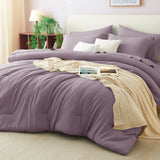 CozyLux Comforter Set Bed in a Bag Soft Bedding Comforter, All Season Microfiber Bed Sets with Down Alternative Comforter, Fitted Sheet, Flat Sheet, Pillow Shams and Pillowcases