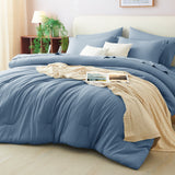 CozyLux Comforter Set Bed in a Bag Soft Bedding Comforter, All Season Microfiber Bed Sets with Down Alternative Comforter, Fitted Sheet, Flat Sheet, Pillow Shams and Pillowcases