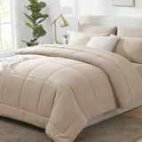 CozyLux Comforter Sets - 7 Pieces Bed in a Bag Set, Bedding Sets with All Season Quilted Comforter, Flat Sheet, Fitted Sheet, Pillowcases