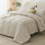 CozyLux Comforter Set - 7 Pieces Bed in a Bag, All Season Soft Bedding Set, Oeko-Tex Certified Bed Set with Down Alternative Comforter, Sheets, Pillowcases & Pillow Shams