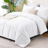 CozyLux Comforter Set - 3 Pieces Box Stitched Comforters, Soft Bed Set for All Seasons, Lightweight Bedding Sets with 1 Down Alternative Comforter and 2 Pillow Shams