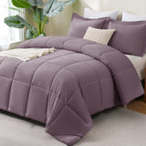 CozyLux Comforter Set - 3 Pieces Box Stitched Comforters, Soft Bed Set for All Seasons, Lightweight Bedding Sets with 1 Down Alternative Comforter and 2 Pillow Shams